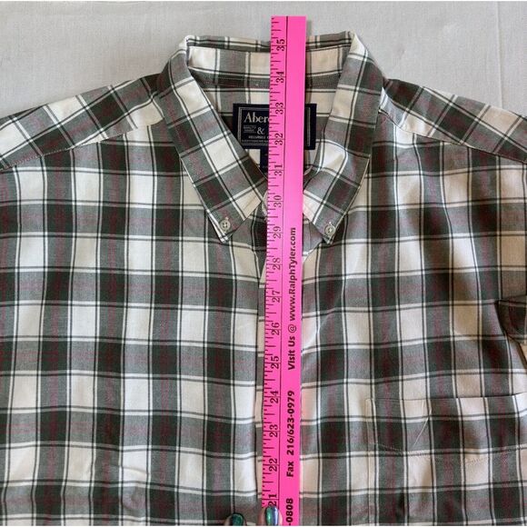 Abercrombie‎ & Fitch Muscle Shirt Mens L Plaid Button-Down Long Sleeve - Picture 4 of 10